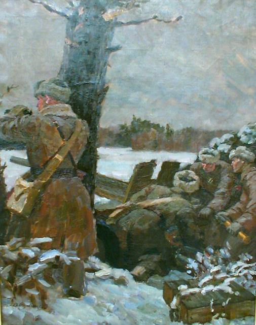 Одинцов В. Г. На огневой позиции. 1942 Одинцов В. Г. На огневой позиции. 1942
